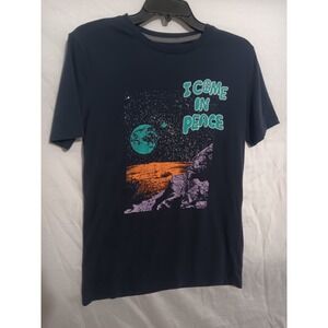 Old Navy Boys I Come In Peace Space Graphic Tee Navy Blue XXL 18 Short Sleeve